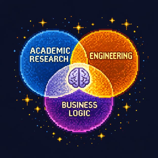 Venn diagram showing research sweet spot